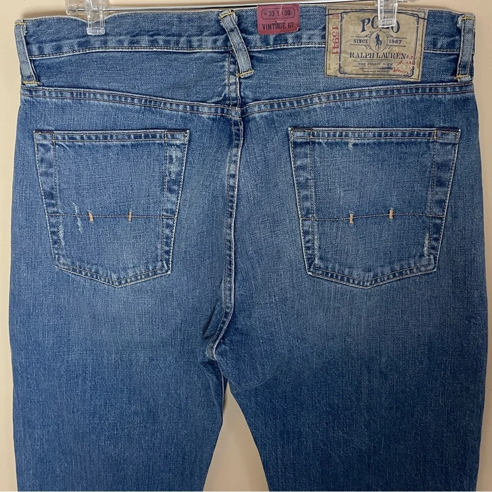 POLO Ralph Lauren Jeans Men's 33 x 30 Vintage 67 Button Fly NEW